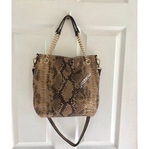 Michael Kors Faux Python Jet Set shoulder bag